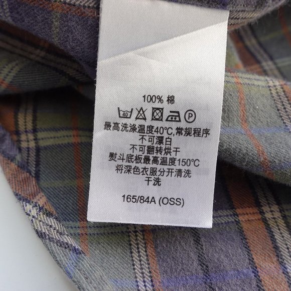 Blue Plaid Tartan Shirt Men Small DUNHILL LONDON Cotton Button Down Tailored Fit - Picture 7 of 8